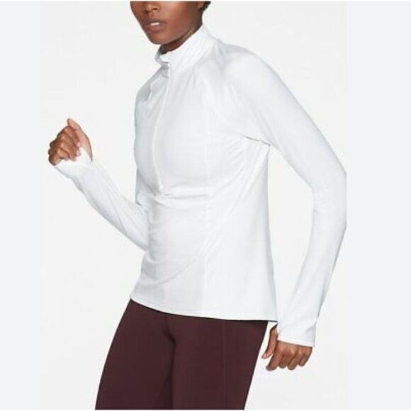 ATHLETA Run Half Zip in Powervita White Size Small - Picture 1 of 10